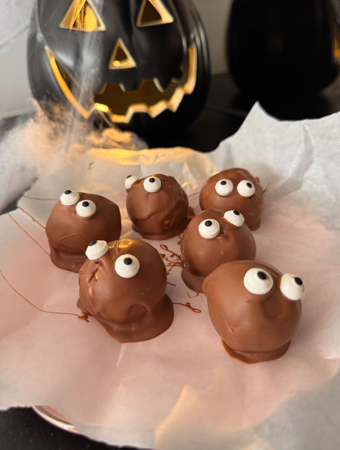 Spooky Peanut Butter Protein Balls