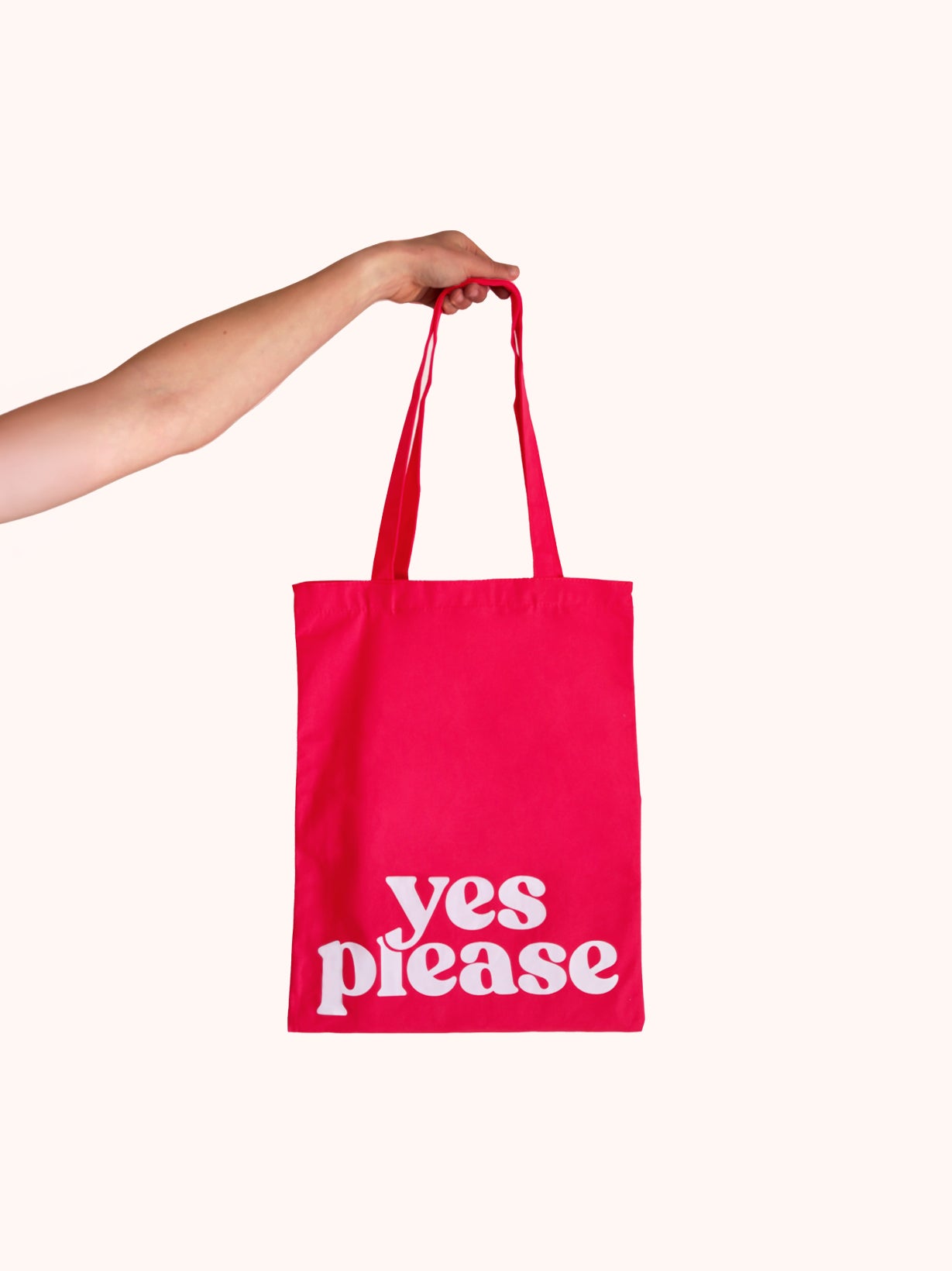 Yes Please Tote Bag Pink