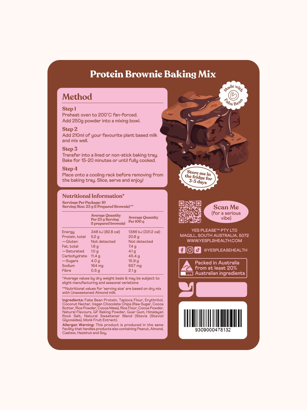 Protein Brownie Baking Mix