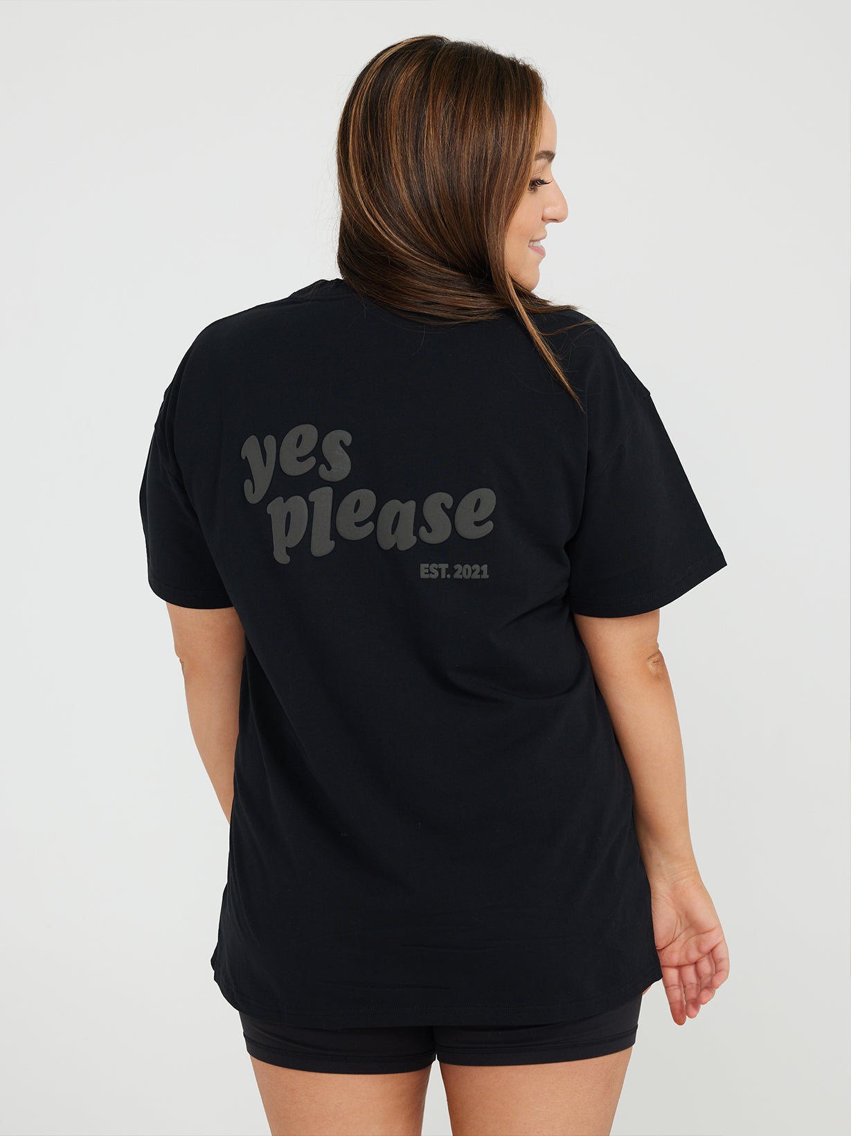 Yes Please Tee - All Black